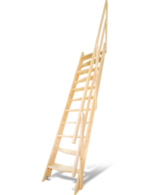 木製ロフト階段デザインステップ
